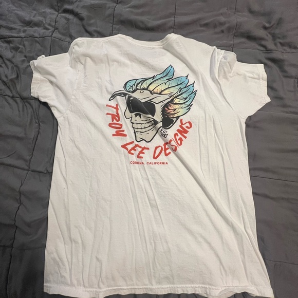 White Tee with Graphic Print - Picture 2 of 2